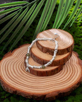 Handmade Bracelet, Silver,Bamboo Leaves series - fareastjewelry