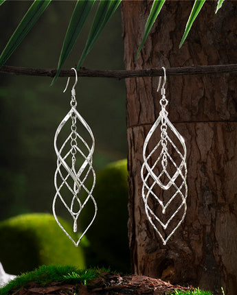 Handmade Earrings,Silver,Modern Art series - fareastjewelry