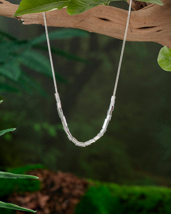 Handmade Necklace,Silver,Crushed Silver series - fareastjewelry