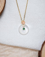 Handmade,White Jade Lotus Pendant,Dream series - fareastjewelry