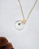 Handmade,White Jade Lotus Pendant,Dream series - fareastjewelry