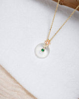 Handmade,White Jade Lotus Pendant,Dream series - fareastjewelry
