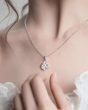 Handmade Necklace,Silver Lotus,Dream series - fareastjewelry