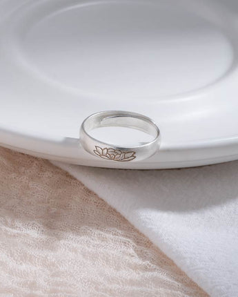 Handmade,Silver Lotus Ring,Dream series - fareastjewelry