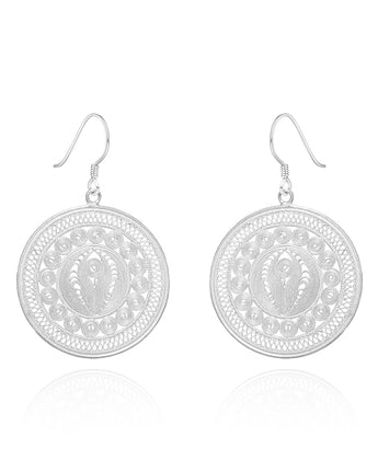 Handmade Earrings,Silver,Drum Rhythm series - fareastjewelry
