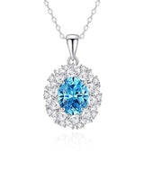 Handmade Necklace, Silver,Ice Blue series - fareastjewelry