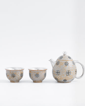 Classical Floral,Tea Set,999 Gilt Silver - fareastjewelry