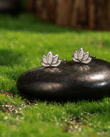 fareastjewelry Silver Earrings lotus