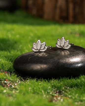 fareastjewelry Silver Earrings lotus