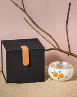 Hand-painted,Persimmon,999 Gilt Silver Cups - fareastjewelry