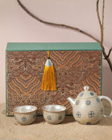 Classical Floral,Tea Set,999 Gilt Silver - fareastjewelry