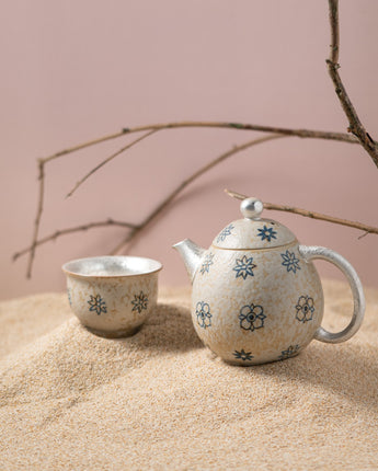 Classical Floral,Tea Set,999 Gilt Silver - fareastjewelry