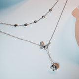 Multiple Layers Butterfly Crystal Necklace - fareastjewelry