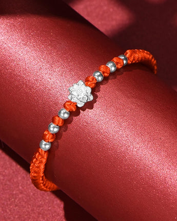 Handmade，Silver Lotus Bracelet，Distant Mountains series - fareastjewelry