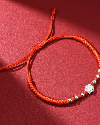 Handmade，Silver Lotus Bracelet，Distant Mountains series - fareastjewelry