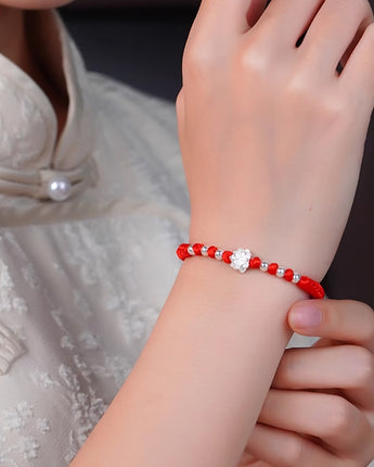 Handmade，Silver Lotus Bracelet，Distant Mountains series - fareastjewelry