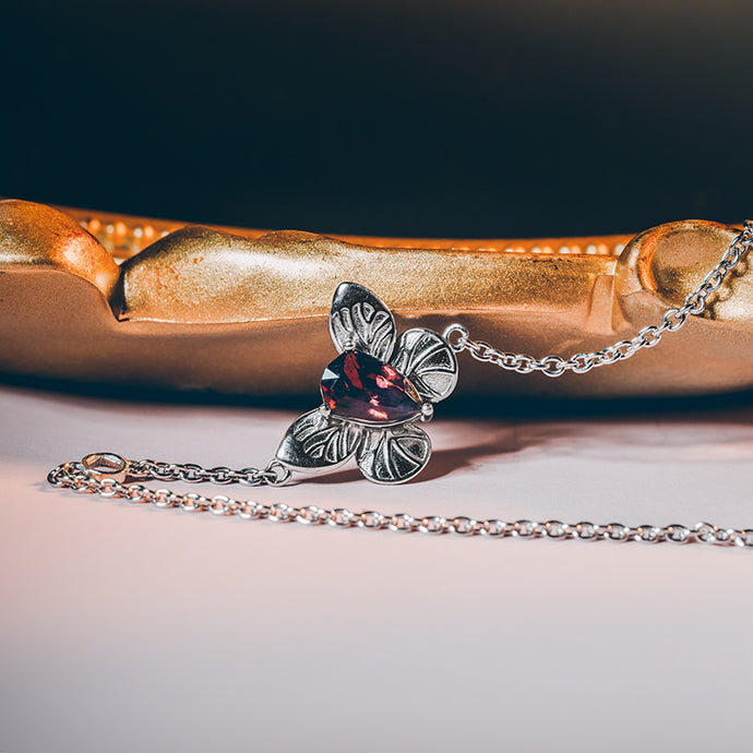 Butterfly Red Crystal Bracelet - fareastjewelry