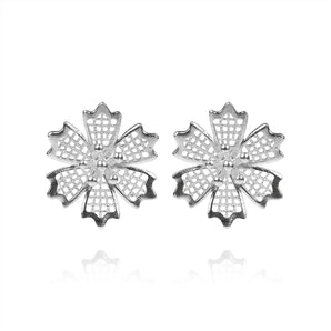 Silver Snowflake Earrings - fareastjewelry