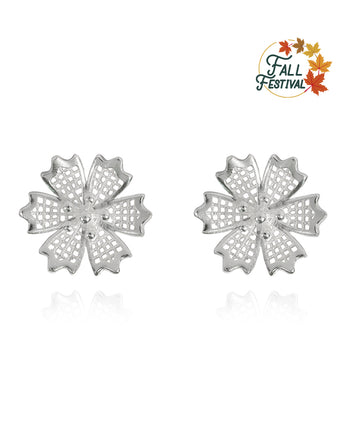 Handmade Earrings,Silver,Snowflake series - fareastjewelry