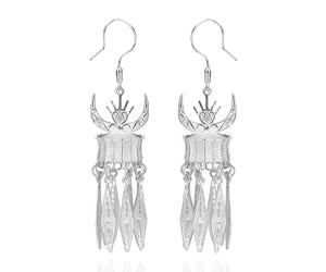 Silver Horn Shaped Earrings - fareastjewelry