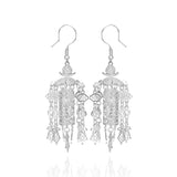 Silver Dangling Lantern Earrings - fareastjewelry