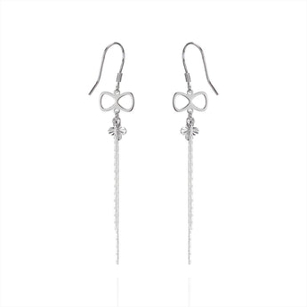 Silver Bow Earrings - fareastjewelry