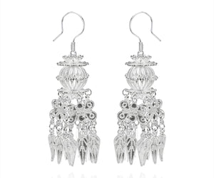 Silver Lantern Dangling Earrings - fareastjewelry