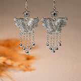 Silver Butterfly Tassel Earrings - fareastjewelry