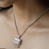 Silver Lock Necklace - fareastjewelry