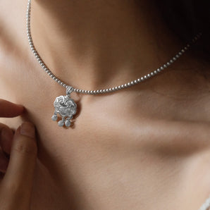 Silver Cloud Shaped  Necklace - fareastjewelry