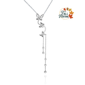 Handmade Necklace ,Silver&Crystal,Butterfly series - fareastjewelry