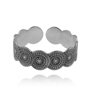 Silver Round Drum Bracelet - fareastjewelry