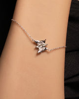 FarEast Jewelry,Handmade Bracelet,Silver&Crystal,Gathering Light Butterfly series