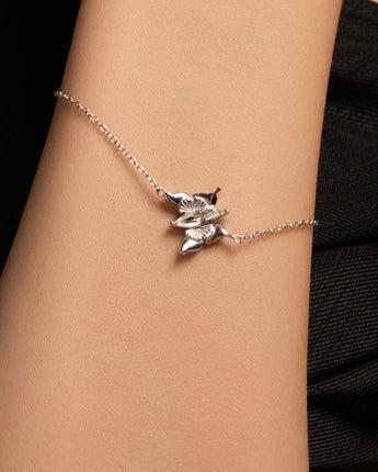 FarEast Jewelry,Handmade Bracelet,Silver&Crystal,Gathering Light Butterfly series