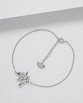 FarEast Jewelry,Handmade Bracelet,Silver&Crystal,Gathering Light Butterfly series
