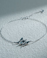 FarEast Jewelry,Handmade Bracelet,Silver&Crystal,Gathering Light Butterfly series