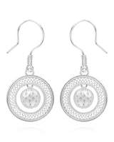 Fareastjewelr,Handmade Earrings,Silver,Hydrangea series