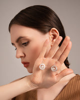 Fareastjewelr,Handmade Earrings,Silver,Hydrangea series