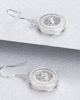 Fareastjewelr,Handmade Earrings,Silver,Hydrangea series