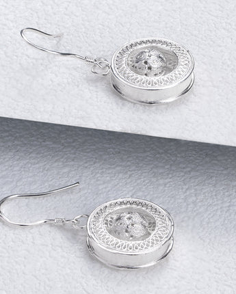 Fareastjewelr,Handmade Earrings,Silver,Hydrangea series