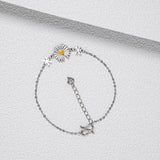 Fareastjewelry,Handmade Bracelet,Silver,Daisy series