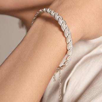 Fareastjewelry,Handmade Bracelet,Silver,Entangled series