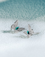 Fareastjewelry,Handmade Earrings,Silver&Crystal,Dream Butterfly series
