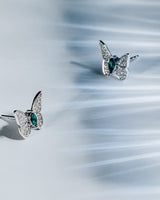 Fareastjewelry,Handmade Earrings,Silver&Crystal,Dream Butterfly series