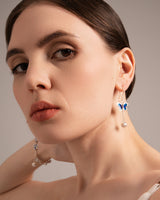 Fareastjewelry,Handmade Earrings,Silver&Enamel, Butterfly series