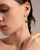 Fareastjewelry,Handmade Earrings,Silver&Enamel, Butterfly series