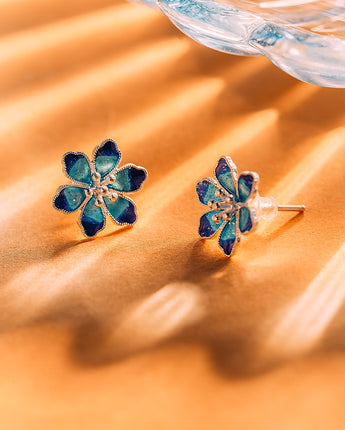 Fareastjewelry,Handmade Earrings,Silver&Enamel,Spring Fairy series