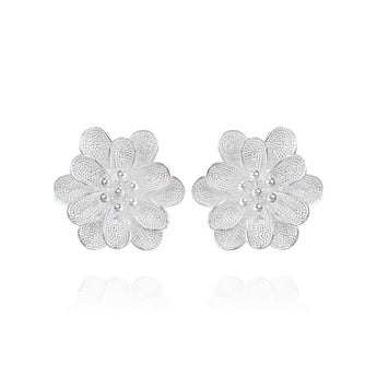 Fareastjewelry,Handmade Earrings,Silver,Flower Cluster series