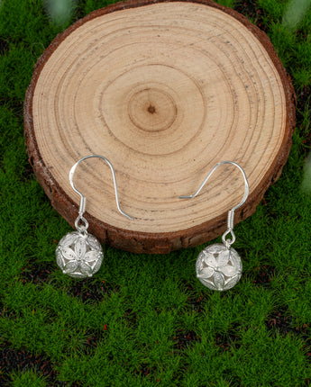 Fareastjewelry,Handmade Earrings,Silver,Flower Language series