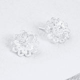 Fareastjewelry,Handmade Earrings,Silver,Flowers series